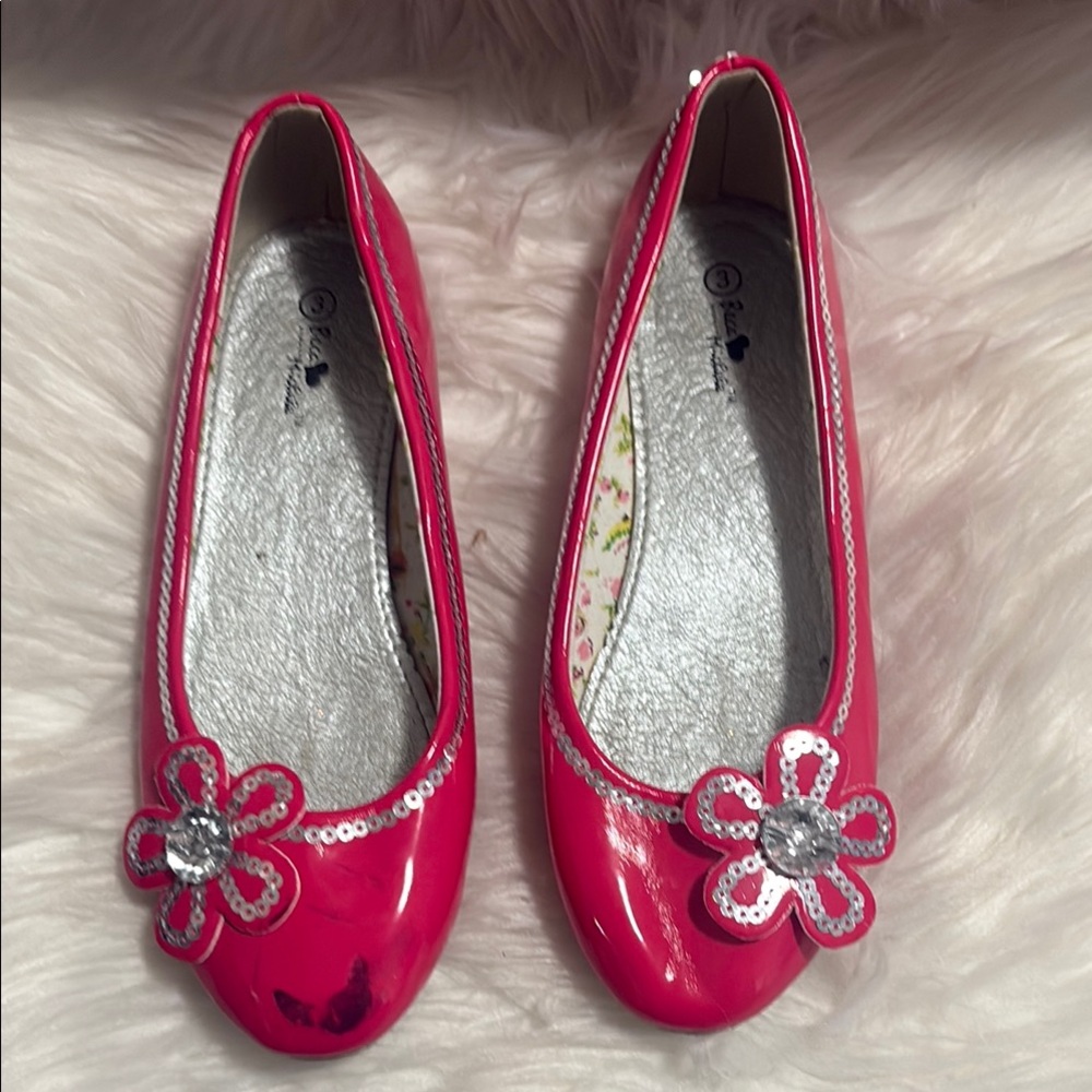 Beca Michele Pink and Silver Dress Shoes with Rhinestone Embellishment